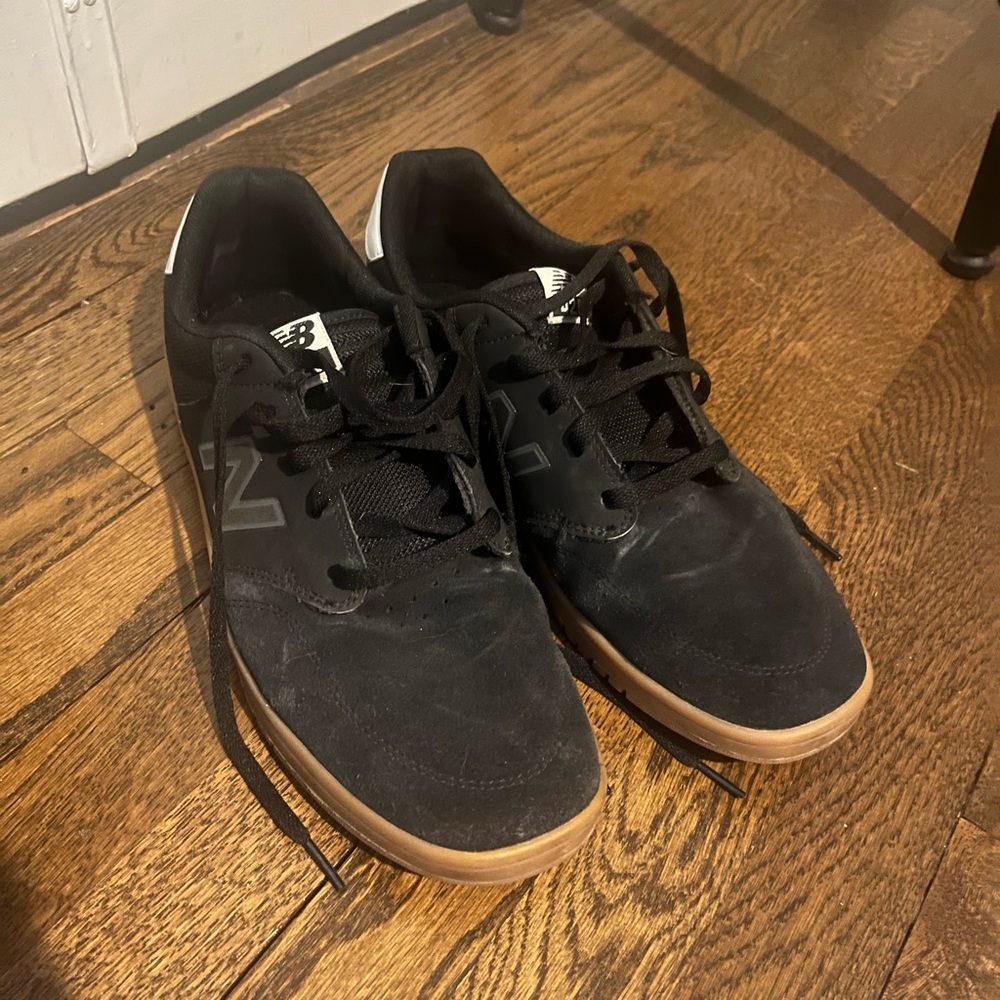New Balance Black and Brown Sneakers with Gum Sole